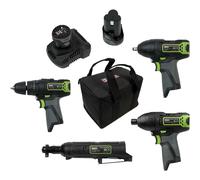 Sealey SV108 Series 10.8v Cordless 4 Piece Power Tool Kit 2 x 2ah Li-ion Battery Charger Bag