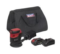 Sealey SV20 Series 125mm Cordless Orbital Palm Sander 20V 2Ah CP20VOSKIT1