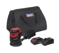 Sealey CP20VOS 20v Cordless Orbital Palm Sander 1 x 2ah Li-ion Battery Charger Bag