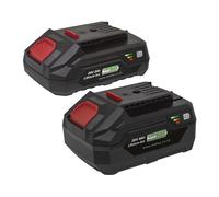Sealey Power Tool Battery Pack BK24 20V SV20V Lithium-ion 2Ah & 4Ah Pack of 2