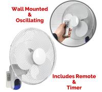 Sealey 40 cm Oscillating Wall Mounted Fan
