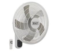 Sealey SWF18WR 18" Wall Fan with Remote Control 3-Speed 230V