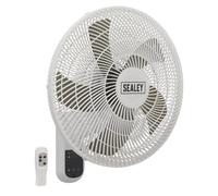 SEALEY - SWF18WR Wall Fan 3-Speed 18" with Remote Control 230V