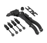 Sealey Swivel Head 2 in 1 Riveter And Rivet Nut Tool Kit Four Sizes AK3992