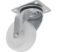 Sealey Swivel Plate Castor White Polyamide 100mm