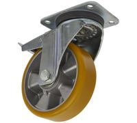 Sealey Swivel Plate Total Lock Castor Polyurethane 160mm