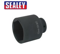 Sealey SX010 Impact Socket 52mm 1/2" Sq Drive Black Cr-Mo for air Impact Wrench