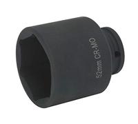 Sealey Specialised 1/2" Drive Hexagon Impact Socket Metric 1/2" 52mm