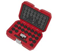 Sealey Locking Wheel Nut Key Set 1/2" Square Drive Socket 22Pc Fits Vw Audi Group Sx220