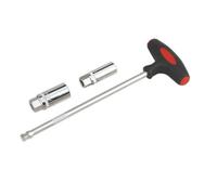 Sealey T-Bar & Rubber Insert Spark Plug Socket Set 4Pc 3/8"sq Drive Ak6550