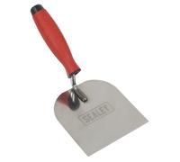 Sealey Stainless Steel Margin Trowel - Rubber Handle - 120mm