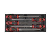 Sealey Tool Tray With Engineers File Set 5 Pieces 176.5 X 397 X 55mm Tbt09