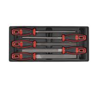Sealey Tool Tray With Engineers File Set 5 Pieces 176.5 X 397 X 55mm Tbt09