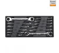 Sealey TBT13 Tool Tray With Flare Nut & Ratchet Ring Spanner Set 12Pc
