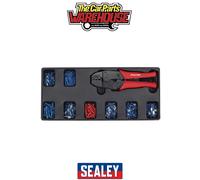 Sealey TBT16 Tool Tray With Ratchet Crimper & 325 Assorted Insulated Terminal Set