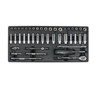 Sealey TBT19 43 Piece 1/4'' Drive Metric & Imperial Socket Set