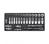 Sealey Tool Tray with Socket Set35 Piece 3/8" Square Drive
