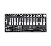 Sealey TBT20 Tool Tray With Socket Set 35Pc 3/8inSq Drive