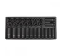 Sealey TBT24 Tool Tray With Impact Socket Set 28Pc 1/2inSq Drive - Metric
