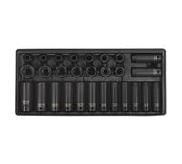 Sealey Tbt24 Tool Tray with Impact Socket Set 28Pc 1/2Sq Drive - Metric