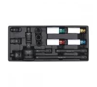 Sealey TBT25 Tool Tray With Impact Socket & Adaptor Set 15Pc Metric