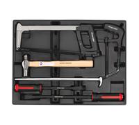 Sealey TBT30 6 Piece Tool Tray with Prybar, Hammer & Hacksaw Set