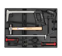 Sealey TBT30 Tool Tray With Pry Bar Hammer & Hacksaw Set 6Pc