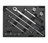 Sealey Tool Tray With Ratchet, Torque Wrench, Breaker Bar & Socket Adaptor Set 13Pc Tbt32