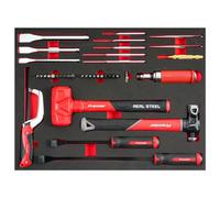 Sealey Tbt66 Premier Striking, Pry Bar, Hacksaw & Impact Screwdriver Set With Tool Tray 39Pc