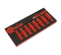 Sealey 10 Piece 1/2" Drive VDE Insulated Socket Set in Module Tray