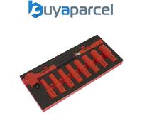 Sealey Insulated Socket Set TBTE11 - 10pc 1/2" Drive - VDE Approved - Module Tray