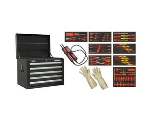 Sealey TBTECOMBO1 63Pc Insulated Tool Kit With 5 Drawer Topchest