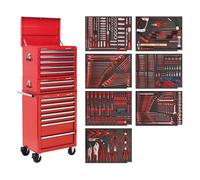 Sealey TBTPCOMBO4 Tool Chest 14 Drawer with Bearings Orange & 446pc Tool Kit