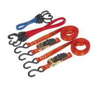 Sealey TD285SBD Ratchet Strap & Bungee Cord Set 6pc