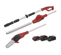 Sealey Telescopic Cordless Hedge Trimmer & Chainsaw Kit 20V 2 Batt CP20VTPCOMBO