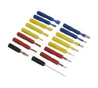 Sealey Test Lead Connector Set For Automotive Use Multicolour 16 Pieces TLCS01