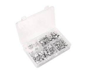 Sealey Threaded Insert Rivet Nut Assortment 200 Pcs M4-M8 Splined Metric Ab073Ti