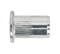 Sealey Tism6 Threaded Insert (Rivet Nut) M6 Splined Pack Of 50