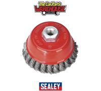 Sealey TKCB100 Twist Knot Wire Cup Brush Ø100Mm M14 X 2Mm