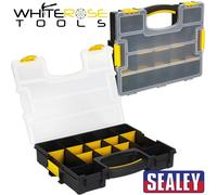 Sealey Tool Box Organiser Stackable Storage Case Parts Tray Fixings Toolbox