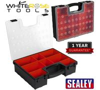 Sealey Tool Box Parts Storage Case 8 Removable Compartments Organiser Tray