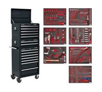 Sealey Tool Chest 14-Drawer Ball Bearing Slide Black 446 Pcs Tool Kit Tbtpcombo2