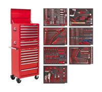Sealey Tool Chest14 Drawer Ball Bearing Slides Red 446 Pcs Tool Kit Tbtpcombo1