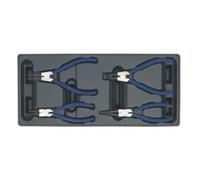 Sealey Tbt03 Tool Tray with Circlip Pliers Set 4Pc