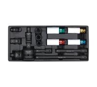 Sealey Tool Tray With Impact Socket & Adaptor Set 15Pc 176.5 X 397 X 55mm Tbt25