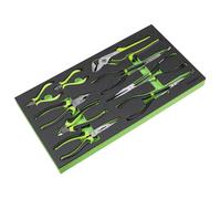 Sealey Tool Tray With Pliers 9pc Side Cuts Combination Long Nose etc S01277