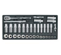 Tool Tray with Socket Set 35pc 3/8"Sq Drive