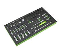 Sealey Tool Tray with Socket Set 62pc 3/8"Sq Drive Metric Deep Standard S01270