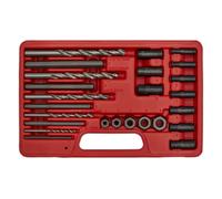 Sealey Tools 25 Pce Stud Extractor Stud Drill Shaft Nut Tool Set 4.75mm > 15mm
