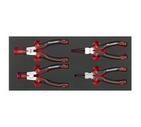 Sealey Tools Circlip Pliers Set Bent Straight Internal External in Foam FD25